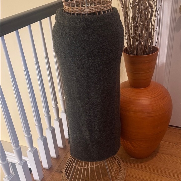 Mijeong Park boucle olive green brown midi skirt - Picture 4 of 11